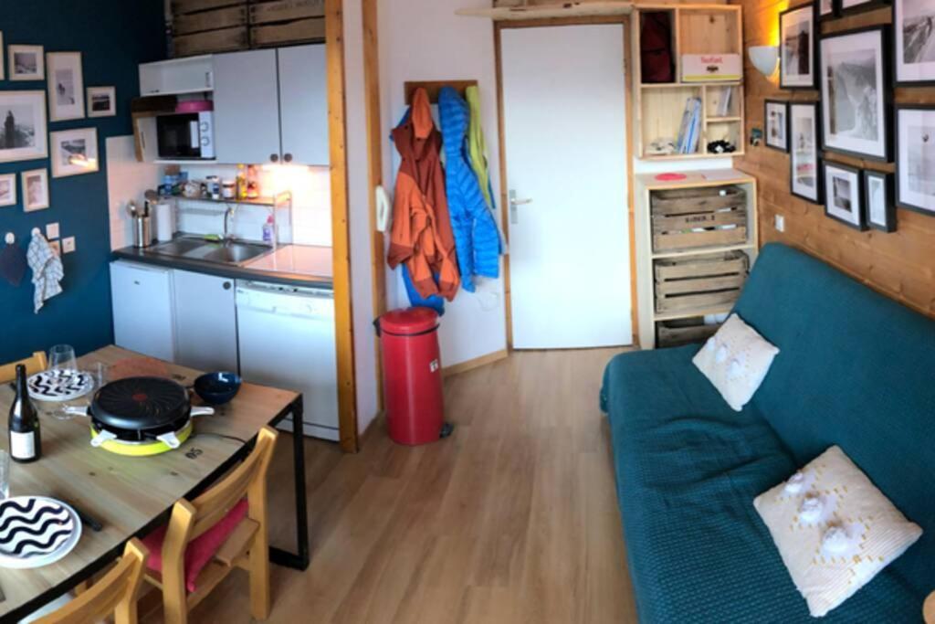 Vue Magnifique Et Balcon Oriente Sud - T2 Pour 5 Personnes Apartment Les Deux Alpes Exterior photo